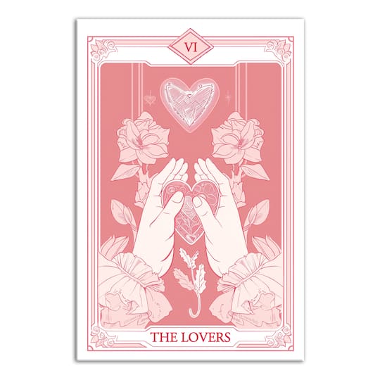 18" The Lovers Tarot Canvas Wall Art